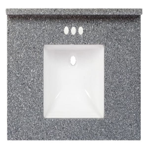Arstar Arstar Charlotte Cultured Marble Vanity Top 37 in. W X 22 in. D Midnight Chrome U223712703C1-3 - main